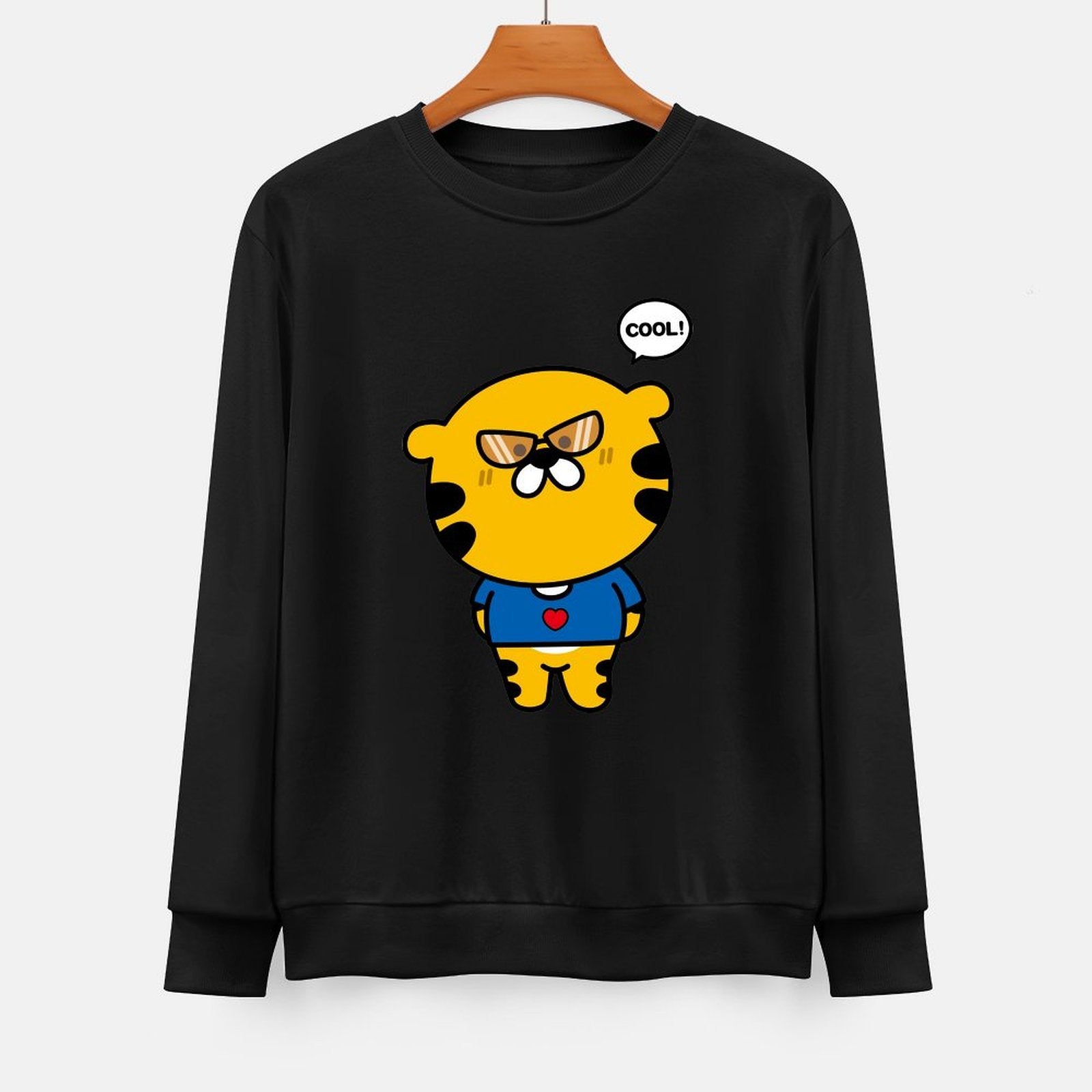 Front Patterned Long Sleeve TopRecycled Relaxed